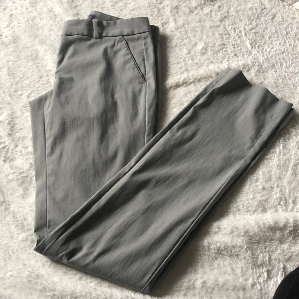 Light grey pants.